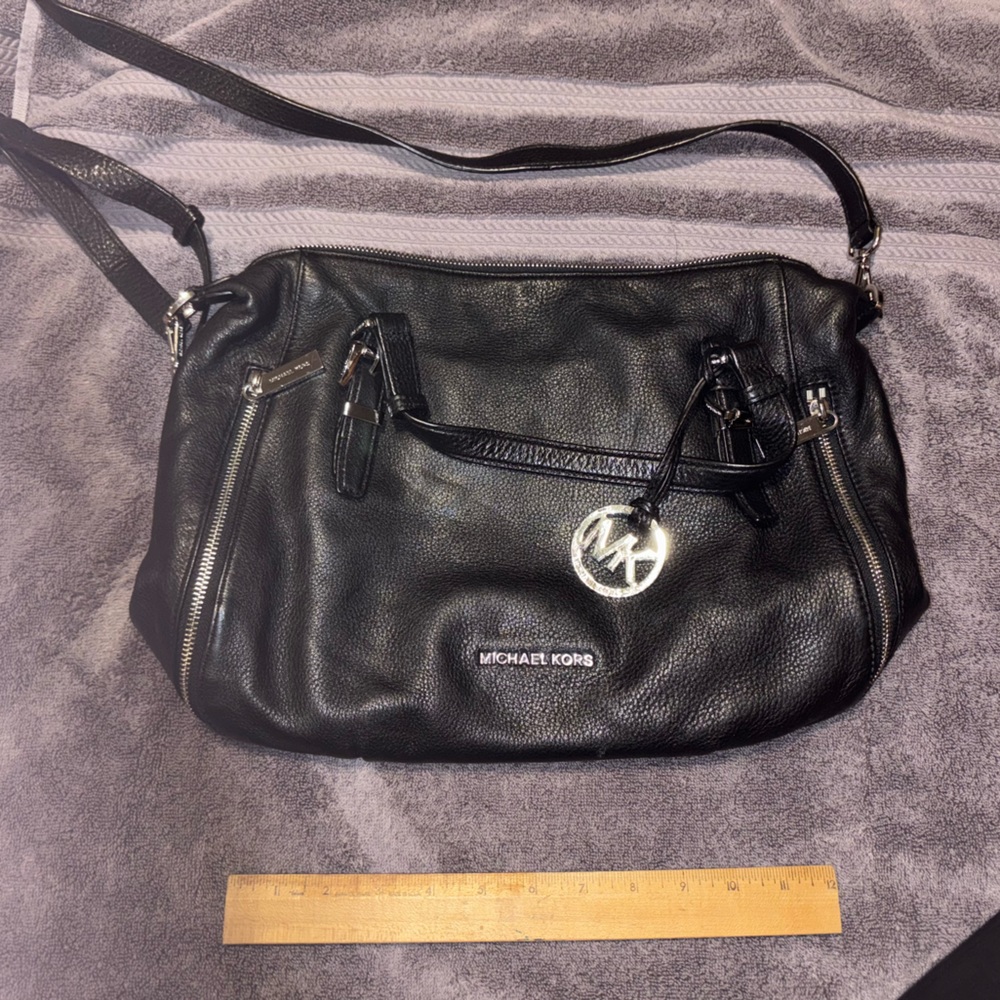 Michael Kors Black Leather Crossbody